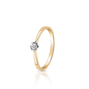 W.KRUK - Pierścionek zaręczynowy złoty W.KRUK