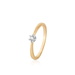 W.KRUK Pierścionek złoty z brylantem