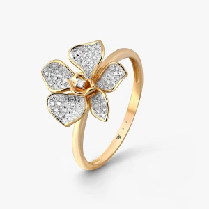 W.KRUK Pierścionek złoty Kwiaty Nocy Orchidea