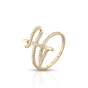 W.KRUK Pierścionek złota spirala W.KRUK