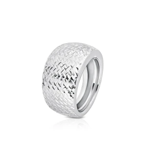 W.KRUK Pierścionek białe złoto