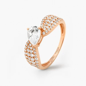 W.KRUK Pierścionek złoty Balerina