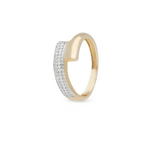 W.KRUK Pierścionek złoty z cyrkoniami