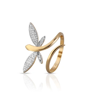 W.KRUK Pierścionek złoty z diamentami