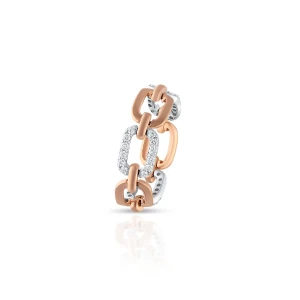 W.KRUK Pierścionek złoty bicolor z brylantami