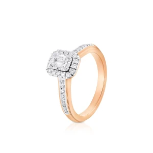 W.KRUK - Pierścionek złoty bicolor z brylantem i diamentami