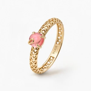 W.KRUK - Pierścionek złoty KOI