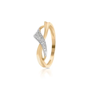 W.KRUK Pierścionek złoty z diamentami