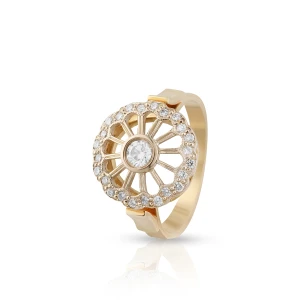 W.KRUK Pierścionek złoty z brylantami