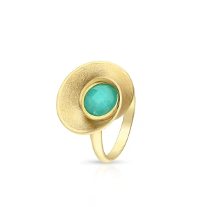 W.KRUK - Pierścionek złoty z amazonitem