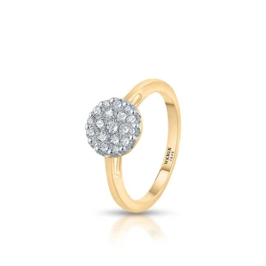 W.KRUK - Pierścionek złoty z brylantami