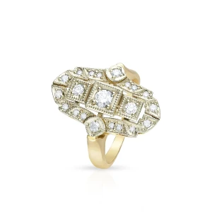 W.KRUK - Pierścionek złoty z brylantami