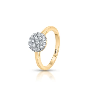 W.KRUK Pierścionek złoty z brylantami