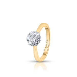 W.KRUK Pierścionek złoty z brylantami
