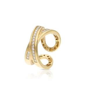 W.KRUK Pierścionek złoty z brylantami