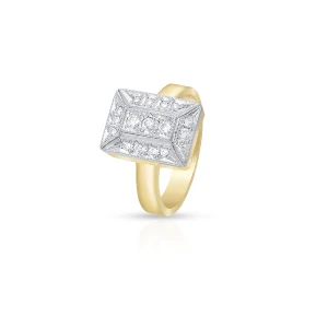 W.KRUK Pierścionek złoty z brylantami