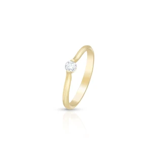 W.KRUK Pierścionek złoty z brylantem