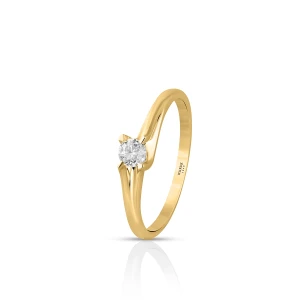 W.KRUK Pierścionek złoty z brylantem