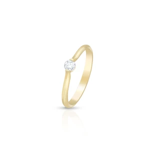 W.KRUK Pierścionek złoty z brylantem