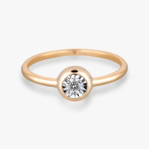 W.KRUK Pierścionek złoty z brylantem