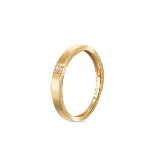 W.KRUK Pierścionek złoty z cyrkoniami