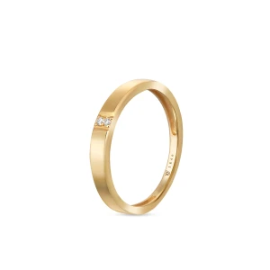 W.KRUK Pierścionek złoty z cyrkoniami