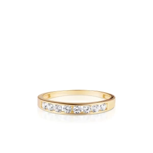 W.KRUK Pierścionek złoty z cyrkoniami