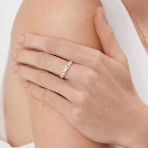 W.KRUK - Pierścionek złoty z cyrkoniami Ceremonials