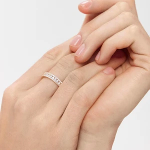 W.KRUK Pierścionek złoty z cyrkoniami Ceremonials