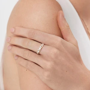 W.KRUK Pierścionek złoty z cyrkoniami Ceremonials