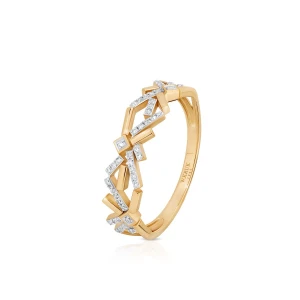 W.KRUK - Pierścionek złoty z diamentami