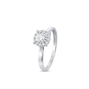 W.KRUK - Pierścionek złoty z diamentami