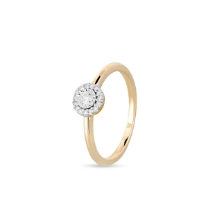 W.KRUK - Pierścionek złoty z diamentami