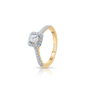 W.KRUK - Pierścionek złoty z diamentami
