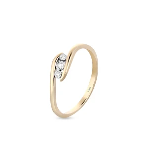 W.KRUK Pierścionek złoty z diamentami