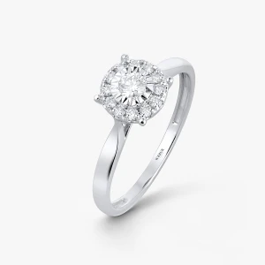 W.KRUK Pierścionek złoty z diamentami