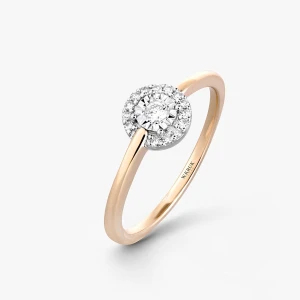 W.KRUK Pierścionek złoty z diamentami