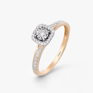 W.KRUK Pierścionek złoty z diamentami