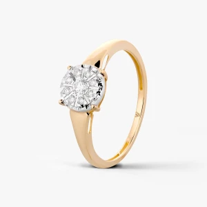 W.KRUK Pierścionek złoty z diamentami