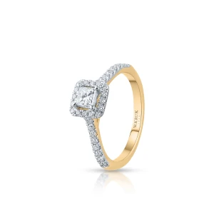 W.KRUK Pierścionek złoty z diamentami