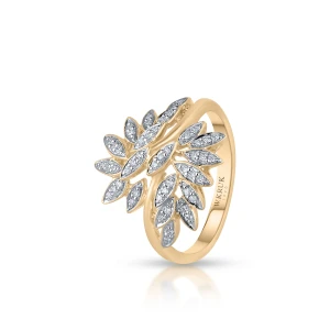 W.KRUK Pierścionek złoty z diamentami