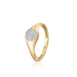 W.KRUK Pierścionek złoty z diamentami