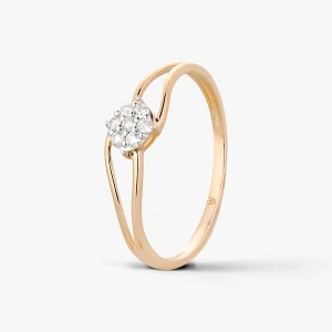 W.KRUK Pierścionek złoty z diamentami