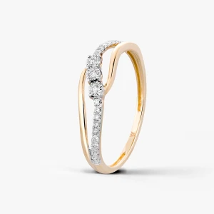 W.KRUK Pierścionek złoty z diamentami