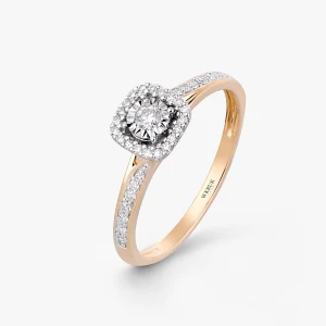 W.KRUK Pierścionek złoty z diamentami