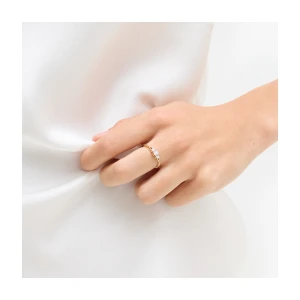 W.KRUK Pierścionek złoty z diamentami