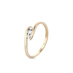 W.KRUK Pierścionek złoty z diamentami