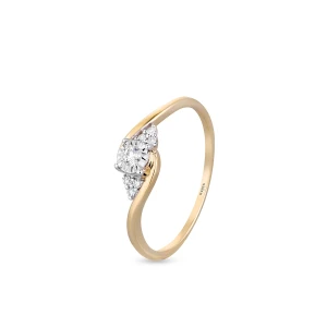 W.KRUK Pierścionek złoty z diamentami