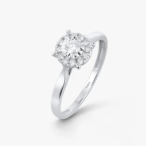 W.KRUK Pierścionek złoty z diamentami