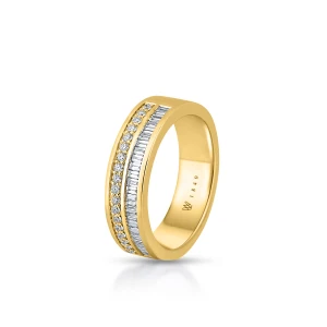 W.KRUK Pierścionek złoty z diamentami